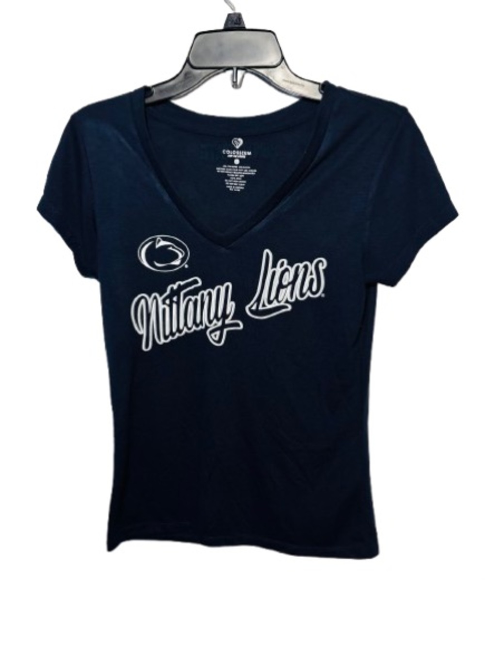 Colosseum Navy Penn State Nittany Lions V-Neck Tee Women’s Small